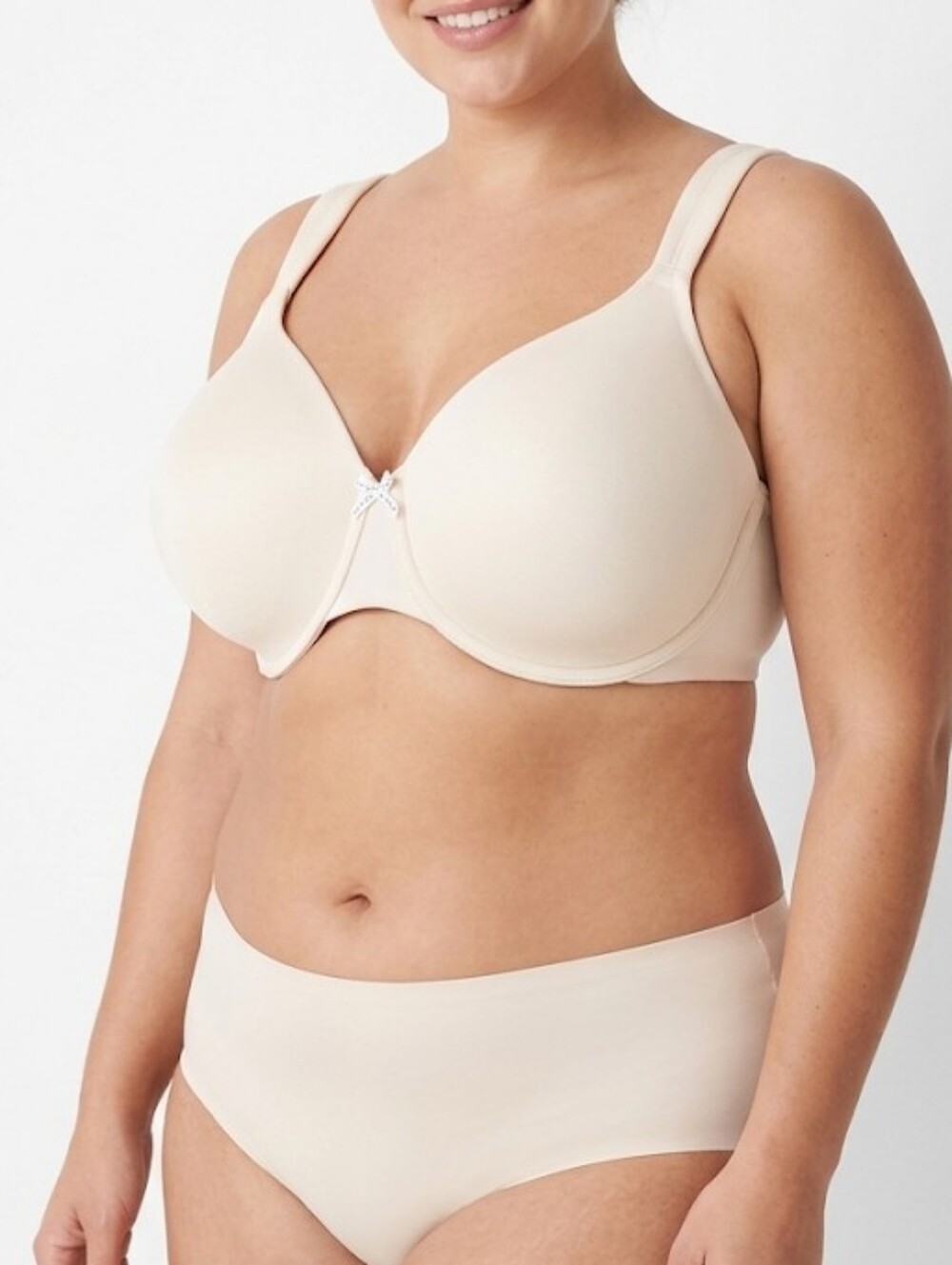 Cacique New Light Beige Full-Coverage Smooth T-Shirt Bra Size 48DD